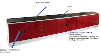 Meja Laboratorium Wall Bench